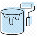 Paint Bucket Color Shadow Thinline Icon アイコン
