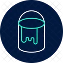 Paint Bucket Neon Glow Icon