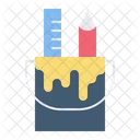 Paint Bucket Ruler Pencil Icon