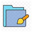 Folder Brush Paint Icon