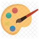 Paint Palette And Brush Icon
