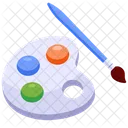Paint pallete and brush  Icon