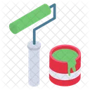 Paint Roller Paint Equipment Painting Tool Icon