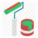 Paint Roller Painting Roller Paint Equipment Icon
