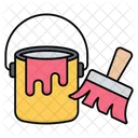 Paint Spill Paint Bucket Paint Container Icon