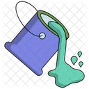 Paint Spill Paint Bucket Paint Container Icon