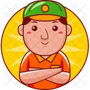 Cartoon Painter Character Icon