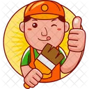 Cartoon Painter Character Icon