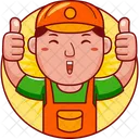 Cartoon Painter Character Icon
