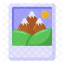 Painting Hill Station Scenery Icon
