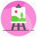 Painting Canvas Board Icon
