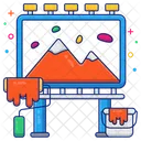 Canvas Board Artboard Painting Board Icon