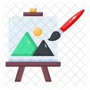 Painting Canvas Painting Easel Art Canvas Icon