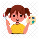 Painting Girl  Icon