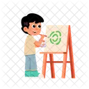 Painting Kids Character Icon