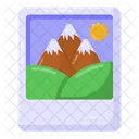 Painting Hill Station Scenery Icon