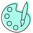 Painting Color Shadow Thinline Icon Icono