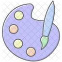 Painting Lineal Color Icon Icono
