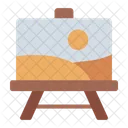 Painting Canvas Easel Icon