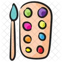 Color Palette Art Colors Drawing Icon