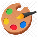 Color Plate Painting Palette Art Icon