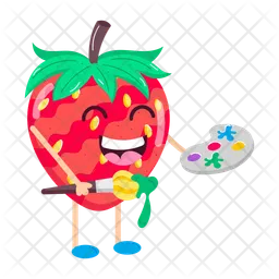 Painting Strawberry  Icon