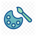 Artist Color Plate Brush Icon