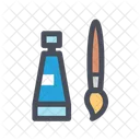 Painting Tube And Brush Painting Paint Icon