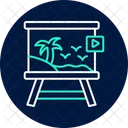 Painting Video Neon Glow Icon