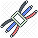 Pair Of Wire Wires Electricity Icon