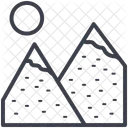 Sol Montanha Cordilheira Ícone