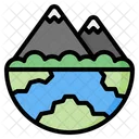 Paisaje Montana Colina Icon