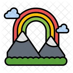 Paisaje arcoiris  Icono