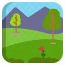 Paisaje de colina  Icono