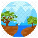 Paisaje Naturaleza Rio Icon