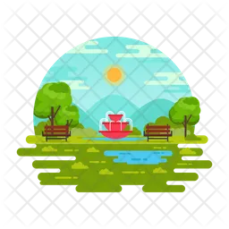 Paisaje de jardin  Icon