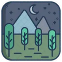 Paisaje nocturno  Icono