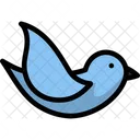 Pajaro Social Lineart Icono