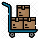 Trolley Lieferung Wagen Symbol