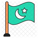 Pakistanische Flagge  Symbol