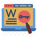 Palabra Clave Seo Clave Icono