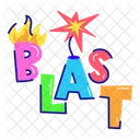 Explosao De Palavra Explosao De Texto Explosao De Fonte Icon