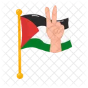 Liberdade Bandeira Palestina Ícone