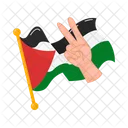 Liberdade Bandeira Palestina Ícone