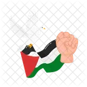 Liberdade Bandeira Palestina Ícone