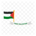 Liberdade Bandeira Palestina Ícone