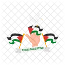 Liberdade Bandeira Palestina Ícone