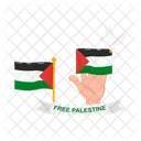 Liberdade Bandeira Palestina Ícone