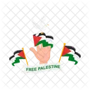 Liberdade Bandeira Palestina Ícone