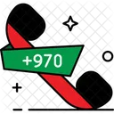 Palestine Country Code Phone Code Icon